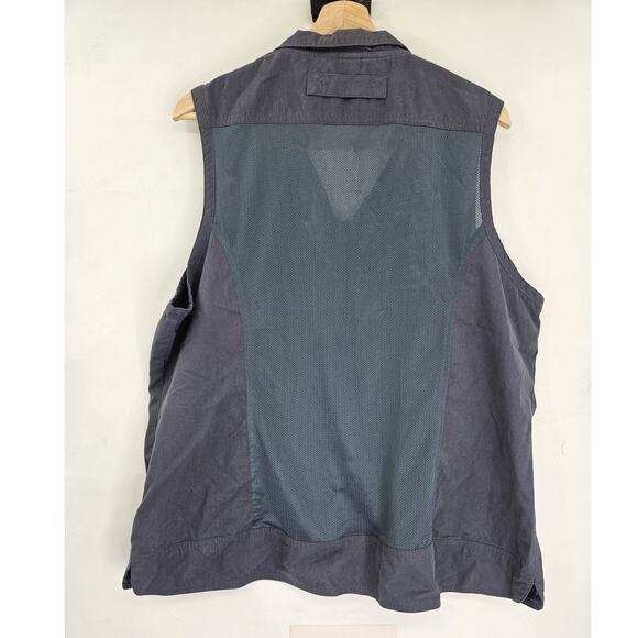 Duluth Trading Co Outdoors Utility Vest Mens XL Green Nylon Pockets Fishing - Picture 2 of 5